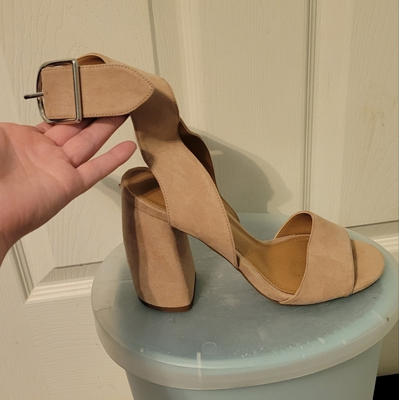 ASOS Criss-Cross Nude Heels - Picture 2 of 4